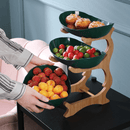 Fruteira de Mesa 3 Andares com Suporte de Bambu