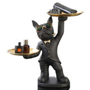 Organizador Decorativo Bulldog com 2 Bandejas Douradas