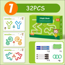 Caderno Mágico  + Brindes ( 5 Canetas, Apagador e Argolas)