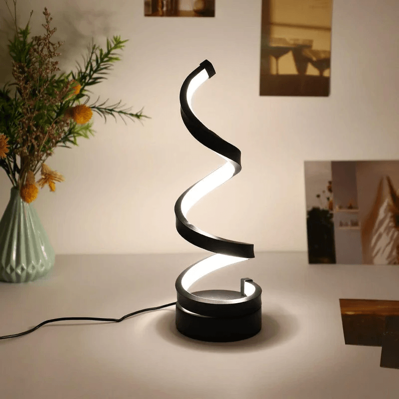 O Abajur de Mesa Espiral Moderna