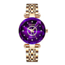 Relógio Feminino Dourado com Mostrador Facetado