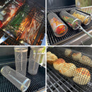 Cesta Cilíndrica para Churrasco em Aço Inox