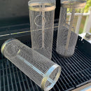 Cesta Cilíndrica para Churrasco em Aço Inox