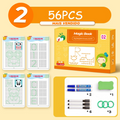 Caderno Mágico  + Brindes ( 5 Canetas, Apagador e Argolas)