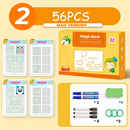 Caderno Mágico  + Brindes ( 5 Canetas, Apagador e Argolas)