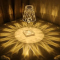Luminária de Mesa LED Cristal Sem Fio com 3 Tons de Luz