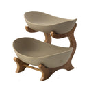 Fruteira de Mesa 3 Andares com Suporte de Bambu
