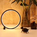 Luminária de Mesa LED Circular com Toque e 3 Tons de Luz