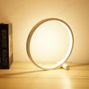 Luminária de Mesa LED Circular com Toque e 3 Tons de Luz