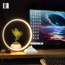 Luminária de Mesa LED Circular com Toque e 3 Tons de Luz