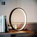 Luminária de Mesa LED Circular com Toque e 3 Tons de Luz