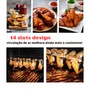 Suporte para Asar Frango no Churrasco com Bandeja Coletora