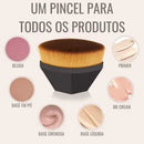 Pincel Kabuki Curvo para Base e Maquiagem Hexagonal