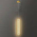 Luminária Pendente LED Oval Preto 18W Branco Quente 3000K