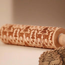 Rolo decorativo Alce Natalino para criar estampas temáticas em massas e artesanatos
