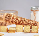 Rolo decorativo com estampa de grelhas de janela para massas, biscoitos e artesanatos