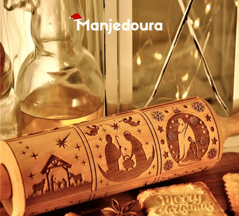 Rolo decorativo Manjedoura para criar estampas natalinas em massas e artesanatos