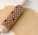 Rolo decorativo Mel de Abelha com estampas de favos e abelhas para massas e artesanatos