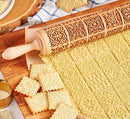 Rolo estampado com padrão de grelhas de janela para criar texturas decorativas