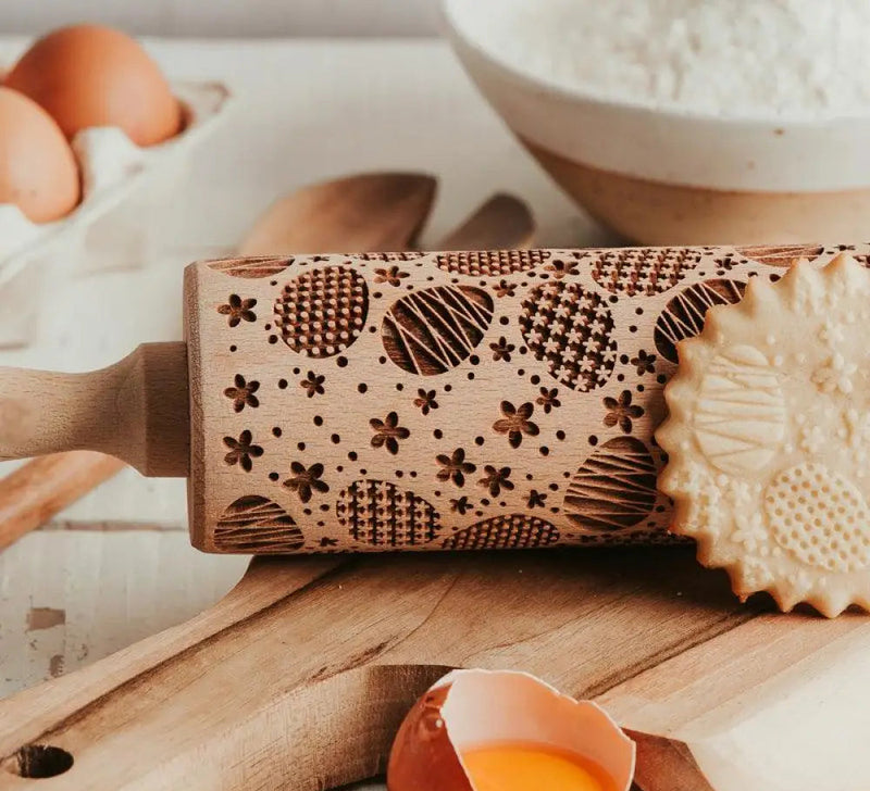 Rolos decorativos com modelo de ovos de Páscoa para criar estampas temáticas