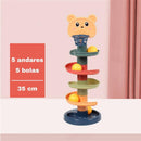 Brinquedo Montessori Tobogã de Bolinhas para Desenvolvimento Infantil